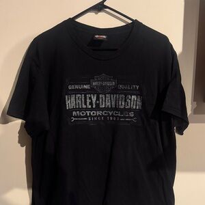 Harley-Davidson Black Tee with Silver Graphic